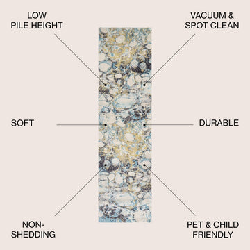 Pebble Marbled Abstract Area Rug